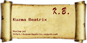 Kuzma Beatrix névjegykártya