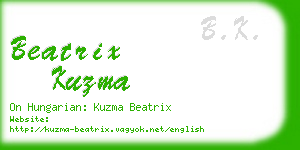 beatrix kuzma business card